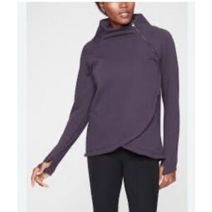 Athleta Cosy Karma sweatshirt, eggplant purple, XL